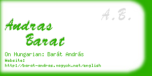 andras barat business card